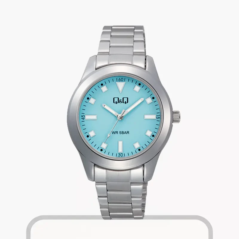 Q&Q Ice Blue Dial Quartz Ladies Watch- Q35B-008PY